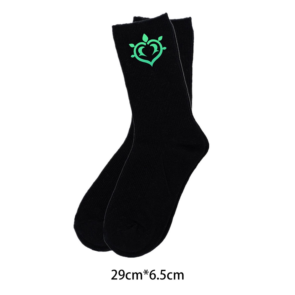 Vớ Cotton Trắng Đen In Họa Tiết Anime Genshin Impact Thời Trang Xuân Thu Cho Nam Và Nữ