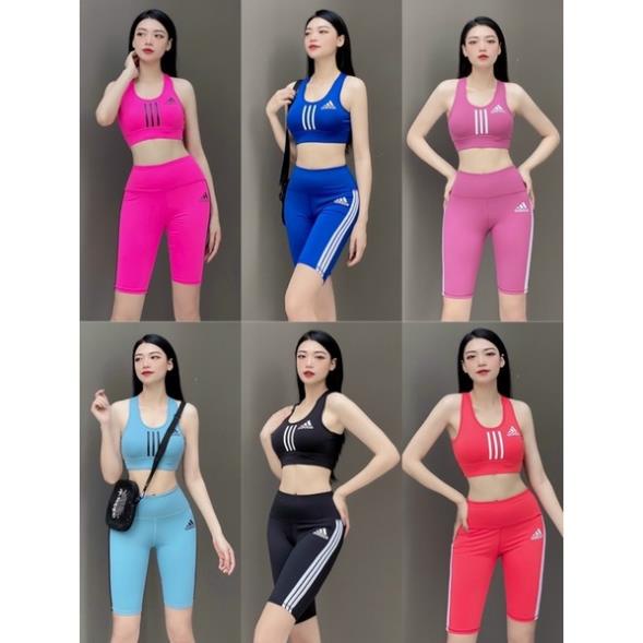 Bộ tập gym nữ, áo bra quần lỡ trên gối tập thể dục,nhảy AEROBIC, zumba nữ !