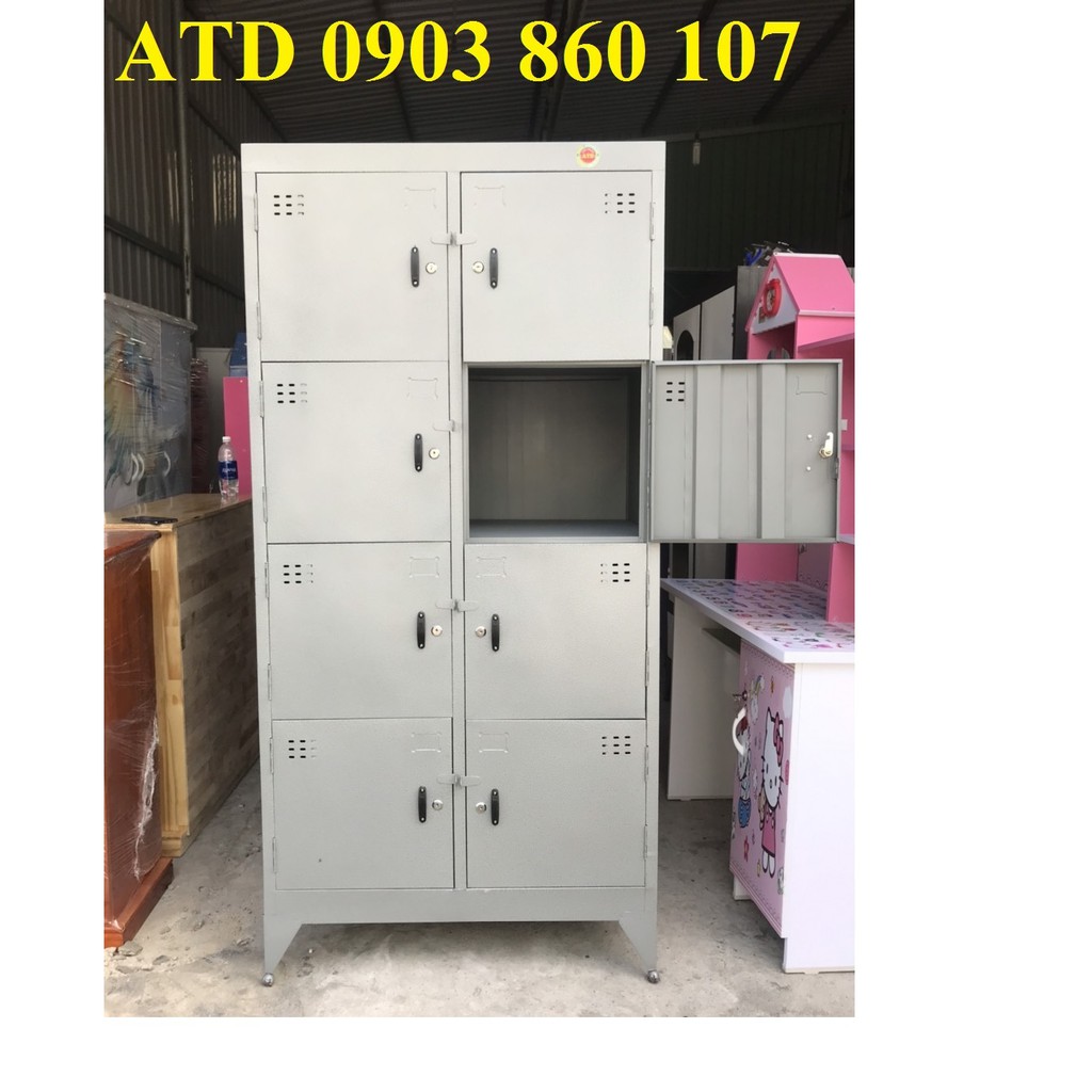 Tủ hồ sơ sắt cá nhân- tủ locker đựng đồ cá nhân cho nhân viên có khóa riêng - tủ sắt dày giá rẻ hcm