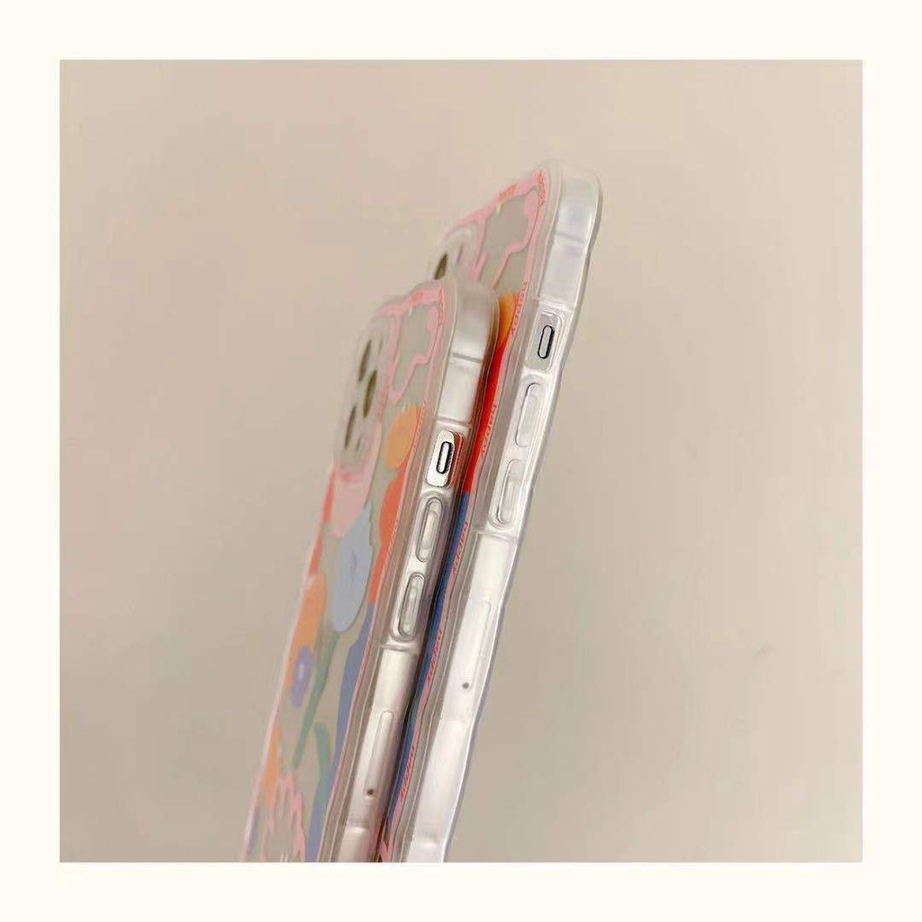 Ốp Điện Thoại TPU Silicon Mềm Trong Suốt Hình Hoa Cho iPhone 12 13 SE 6 6S 7 8 Plus X XS XR 11 Pro Max