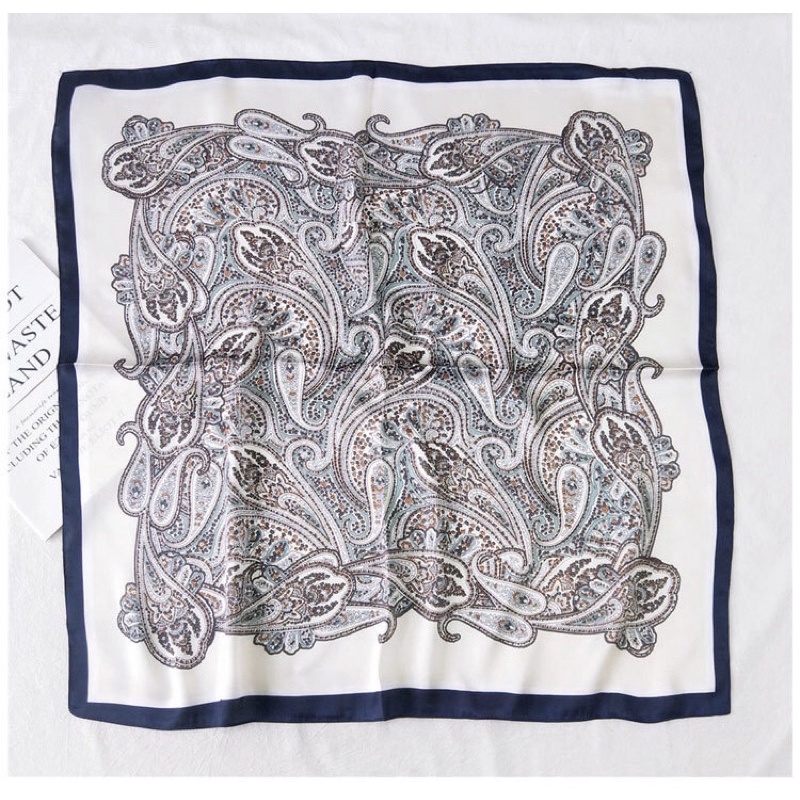 Khăn turban lụa vuông choàng cổ bandana cột áo yếm size 70cm - Maben