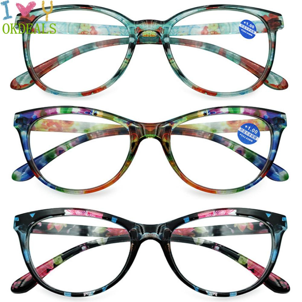 Mắt Kính Đọc Sách Chống Ánh Sáng Xanh Gọng Siêu Nhẹ Nhiều Màu Sắc Thời Trang Cho Nữ