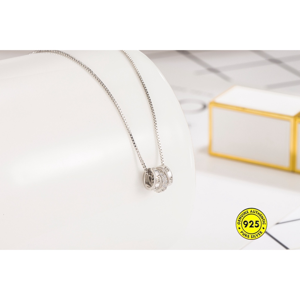 Vòng cổ Mạ Bạc 925 Đính Hạt May Mắn Cho Nữ