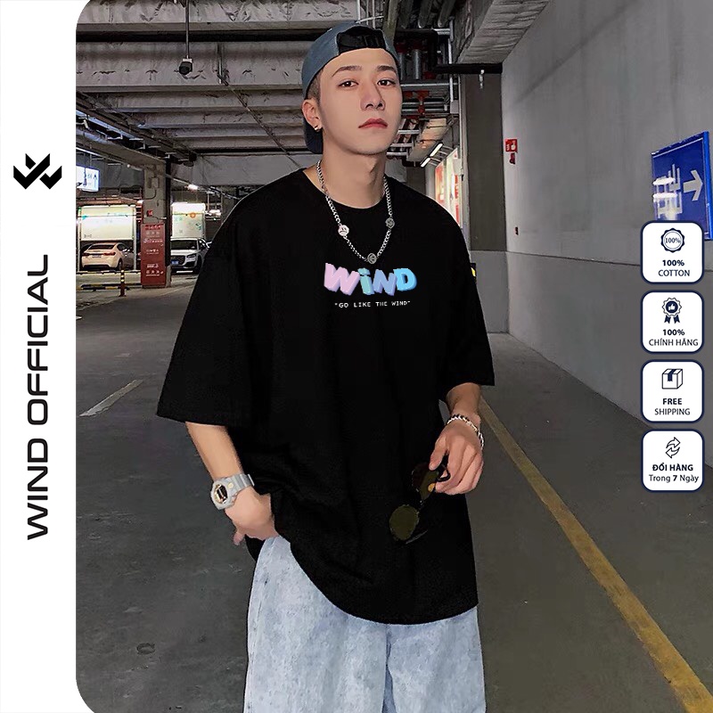 Áo thun tay lỡ unisex form rộng WIIS phông oversize cotton 65% COLOR nam nữ ulzzang