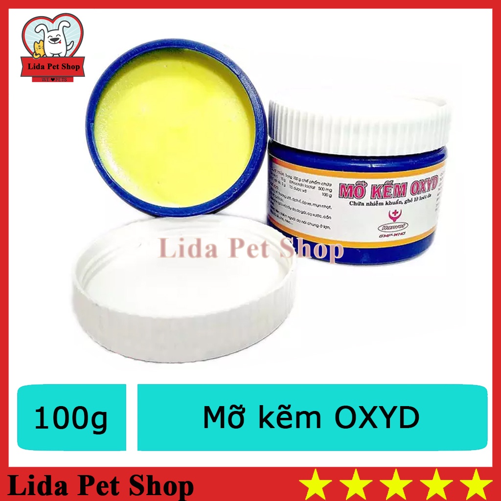 Mỡ Kẽm Oxyd Thuốc Bôi Ngoài Da Đặc Trị Ghẻ, Lở Loét Trên Da Chó Mèo Và Gia Súc Khác - Lida Pet Shop