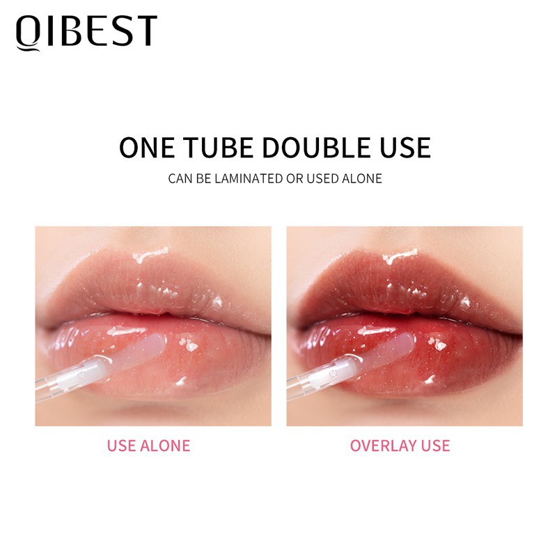 Son Bóng QIBEST Dưỡng Ẩm Lâu Trôi 6 Màu Tùy Chọn Ống Trong Suốt 30g | BigBuy360 - bigbuy360.vn