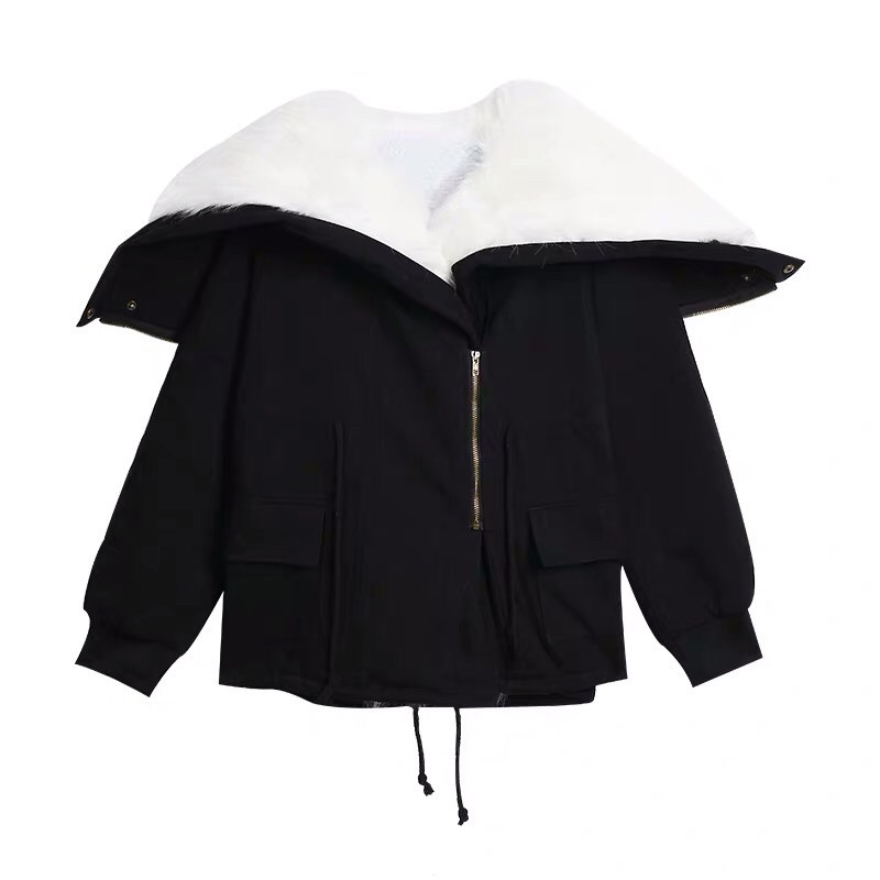 Áo khoác parka kaki nữ lót lông trần lông cừu Ulzzang siêu xinh siêu ấm ❤️