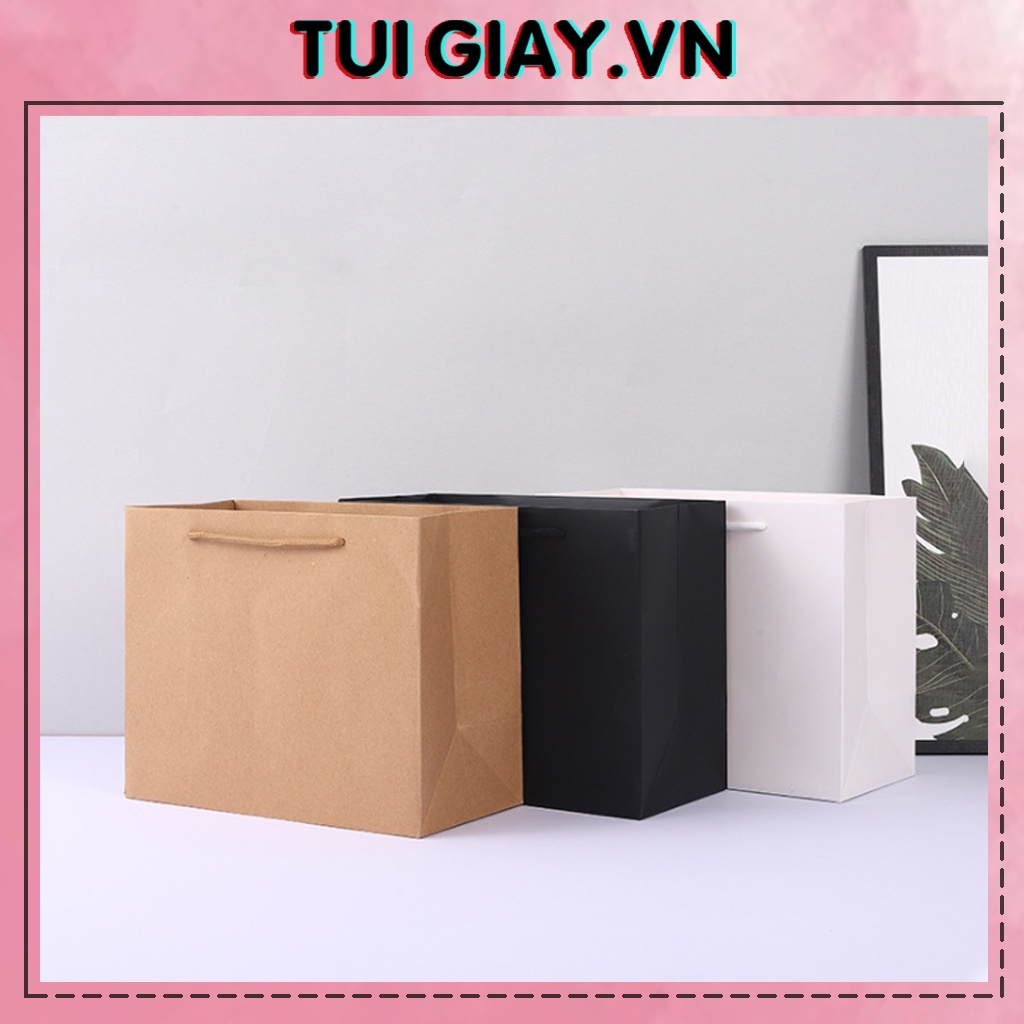 Túi giấy, túi đựng quà hình chữ nhật, nhiều màu sắc, nhiều size, dây quai chắc chắn, bìa cứng cao cấp