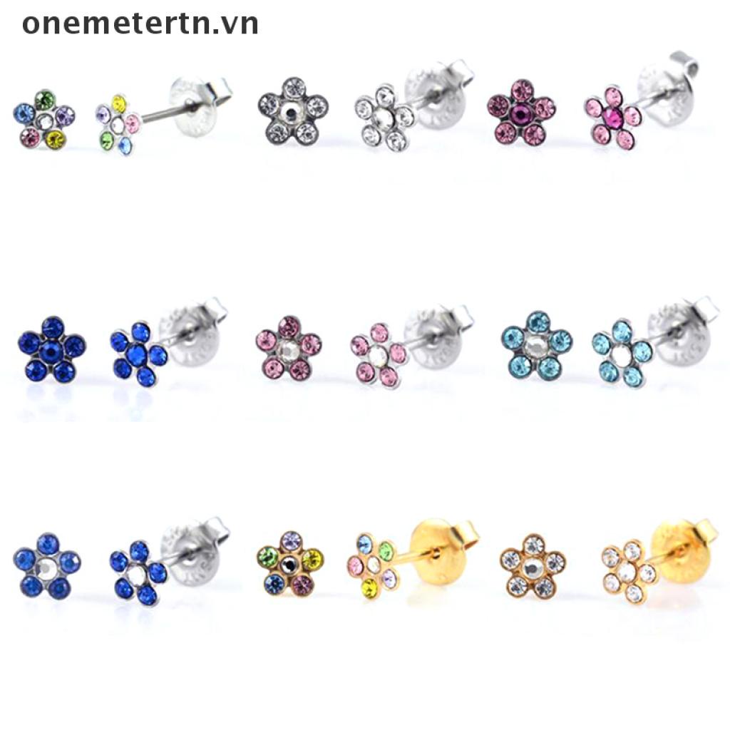 Dụng Cụ Xỏ Khuyên Tai Hình Bông Hoa Dùng Một Lần
