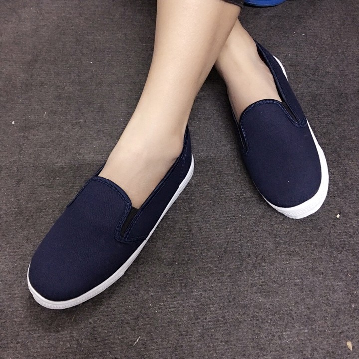 Giày slip on trơn nhiều màu vv01