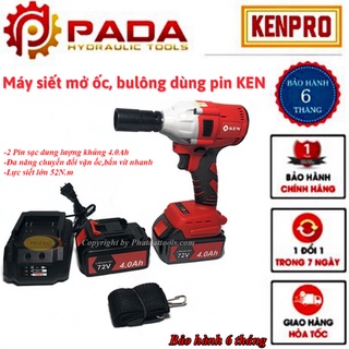 Máy siết mở bulong dùng pin,súng bắn ốc,máy bắn bulong Ken-Động cơ từ không chổi than - kèm 2 Pin-Bảo hành 6 tháng
