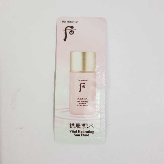 10 gói chống nắng Whoo vital hydrating sun fluid