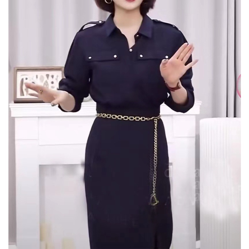 Thắt Lưng Dây Xích Kim Loại Chất Lượng Cao Phong Cách Thời Trang Cho Nữ