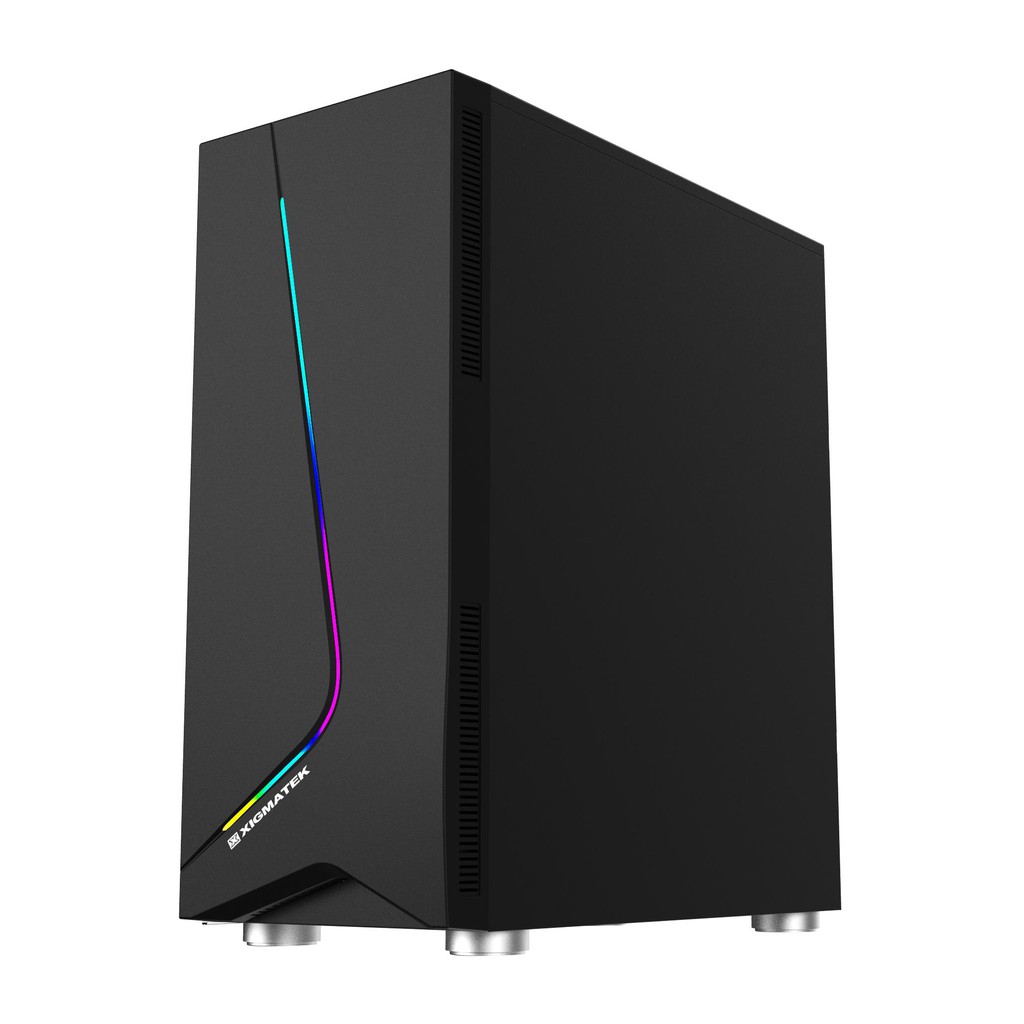 Vỏ Case Xigmatek EROS (EN43361) - RGB STRIP, GAMING ATX New - Mặt hông kính cường lực