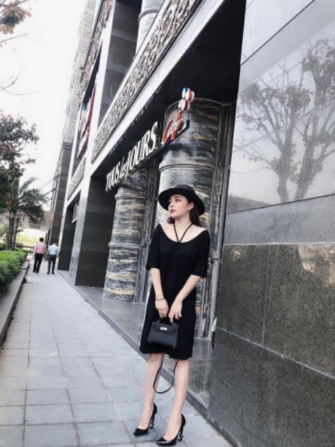 ĐẦM THUN CỔ YẾM_ ĐẦM THUN SUÔNG_ ĐẦM SUÔNG KIỂU | BigBuy360 - bigbuy360.vn