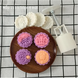 Khuôn lò xo bánh trung thu 50gr - 4 mặt [Mã 2115]