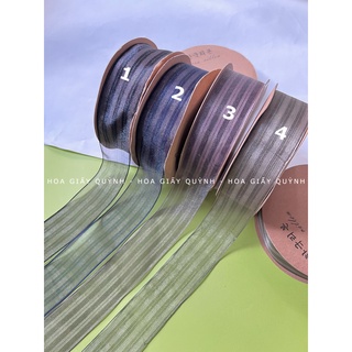 Ruy băng voan sọc 4cm-10y