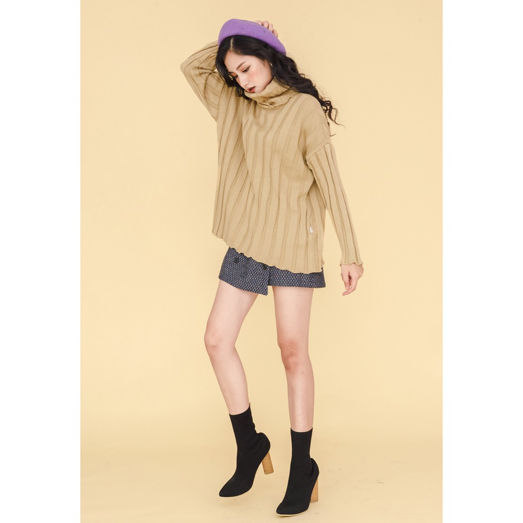 20 Again - Áo Len Cổ Gập Poly Cotton