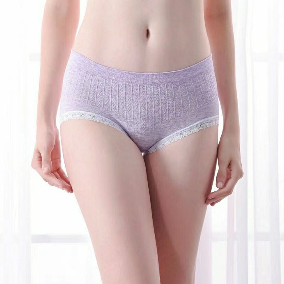 Quần Lót Nữ Viền Ren - Quần Lót Cotton Kháng Khuẩn AMYBRA L1236