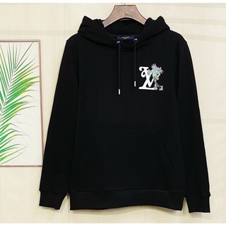 Áo thun dài tay Cotton nguyên chất L0uis Vu11tt University T, có Logo quái vật nhỏ