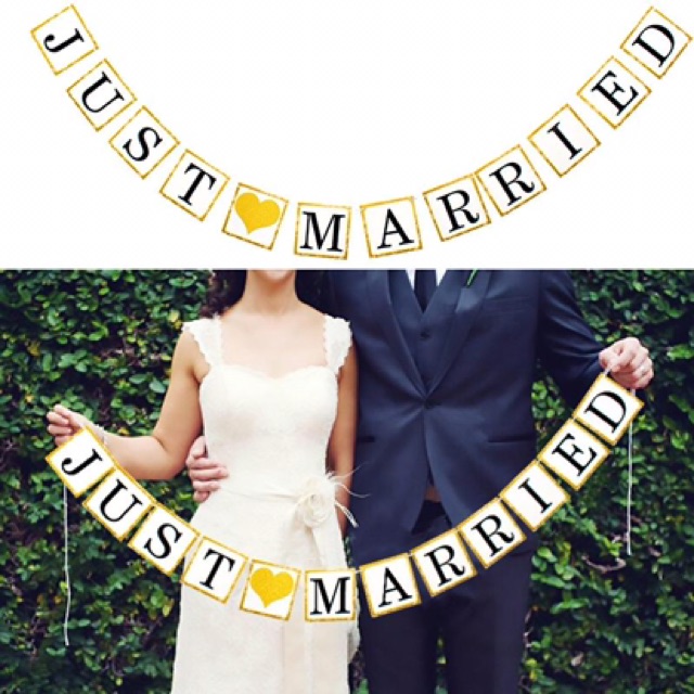 Dây chữ treo bìa giấy trang trí đám cưới, cầu hôn, tình yêu ( đặt chữ theo yêu cầu)