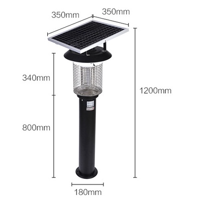 Đèn bắt muỗi năng lượng mặt trời RGDAS cho công viên, bãi cỏ