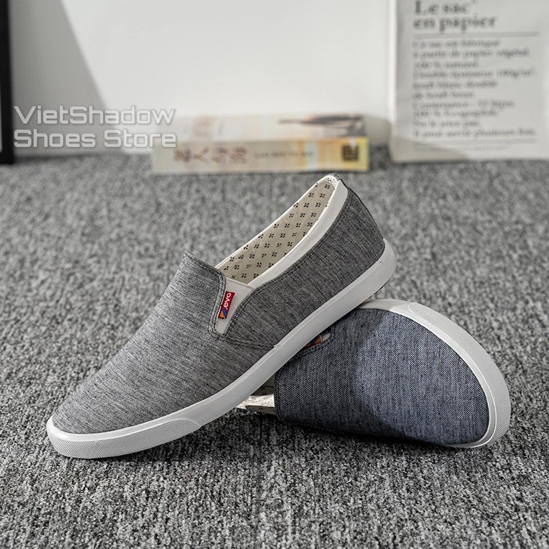 Slip on nam - Giày lười vải nam LEYO - Vải thô dệt sợi 2 màu - Mã SP A6133, A1513 | BigBuy360 - bigbuy360.vn