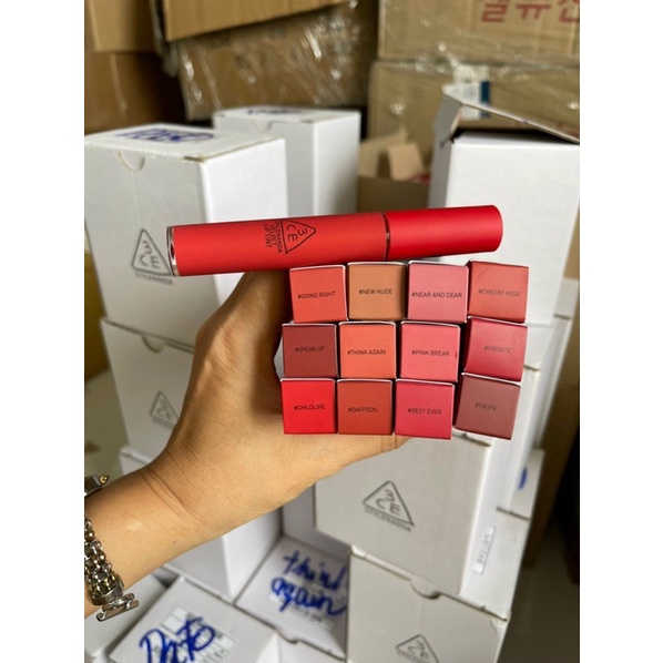 Son Kem 3CE Velvet Lip Tint Walk N Talk  Màu San Hô Siêu Mịn Môi
