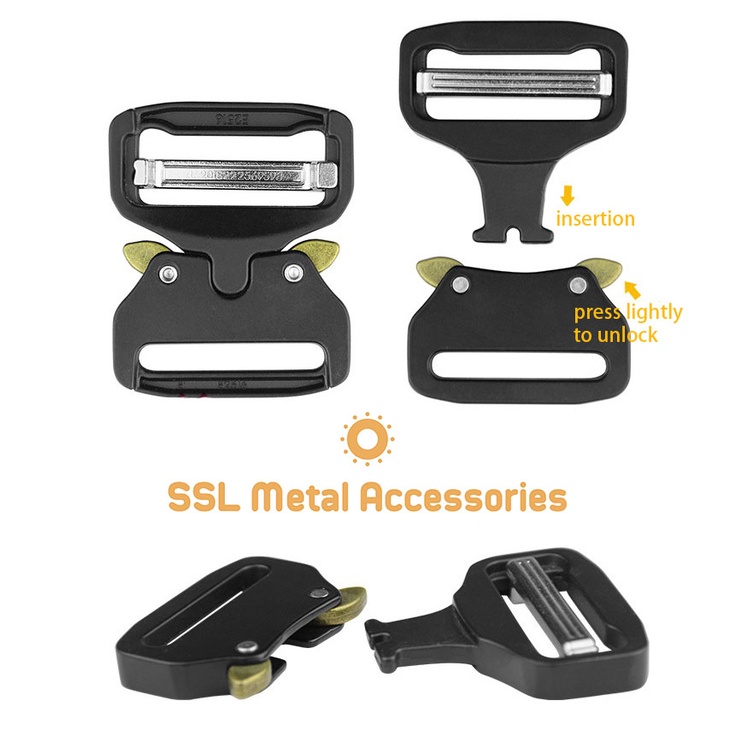 Khóa cài kim loại thời trang cao cấp cài tháo nhanh tiện dụng cho balo, túi xách E2516  62mm*51mm*39mm -H1-6A