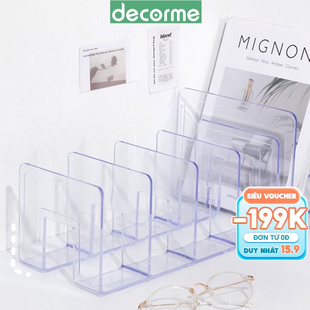 Kệ ngăn đựng tài liệu trong suốt nhiều tầng đa năng DecorMe DMJ