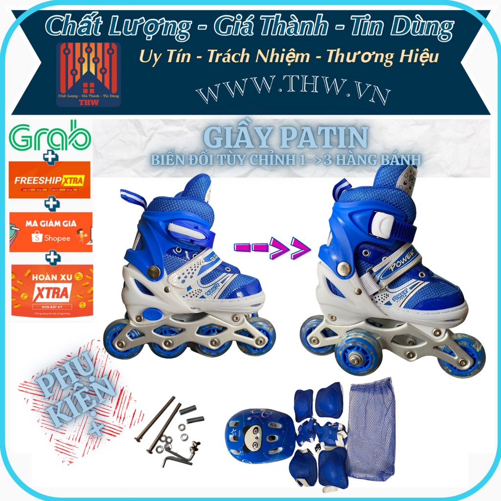 |THW-HCM| Giày patin, giày trượt batin, hãng Power Super bán top nội địa với hàng nghìn lượt đánh giá 5 sao