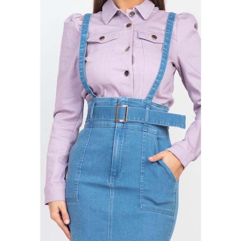 Chân váy jeans ôm xuất khẩu