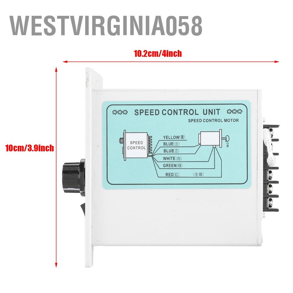 Westvirginia058 AC 220V 50Hz 15-400W Bộ điều khiển tốc độ động cơ vô cấp có thể chỉnh kỹ thuật số 0-1450 vòng / phút