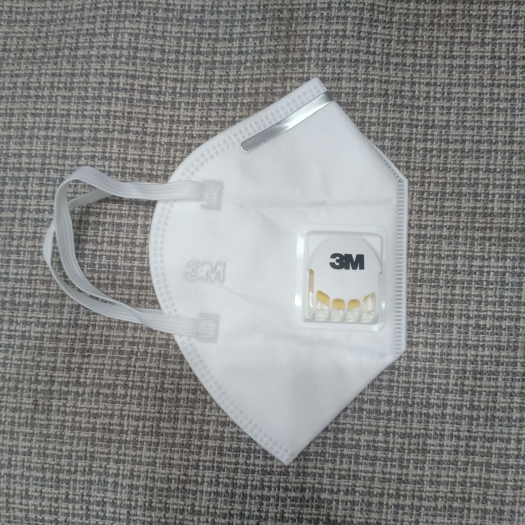 Khẩu trang chống bụi 3M 9501V+, tiêu chuẩn KN95 lọc bụi mịn hiệu quả 95% có van lọc, chống hóa chất nhẹ