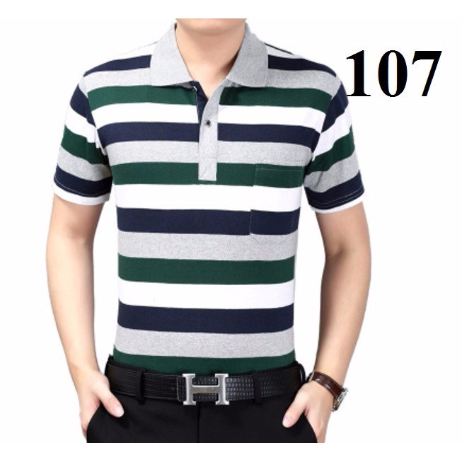 NT102 Áo thun nam kẻ sọc ngắn tay hàng nhập