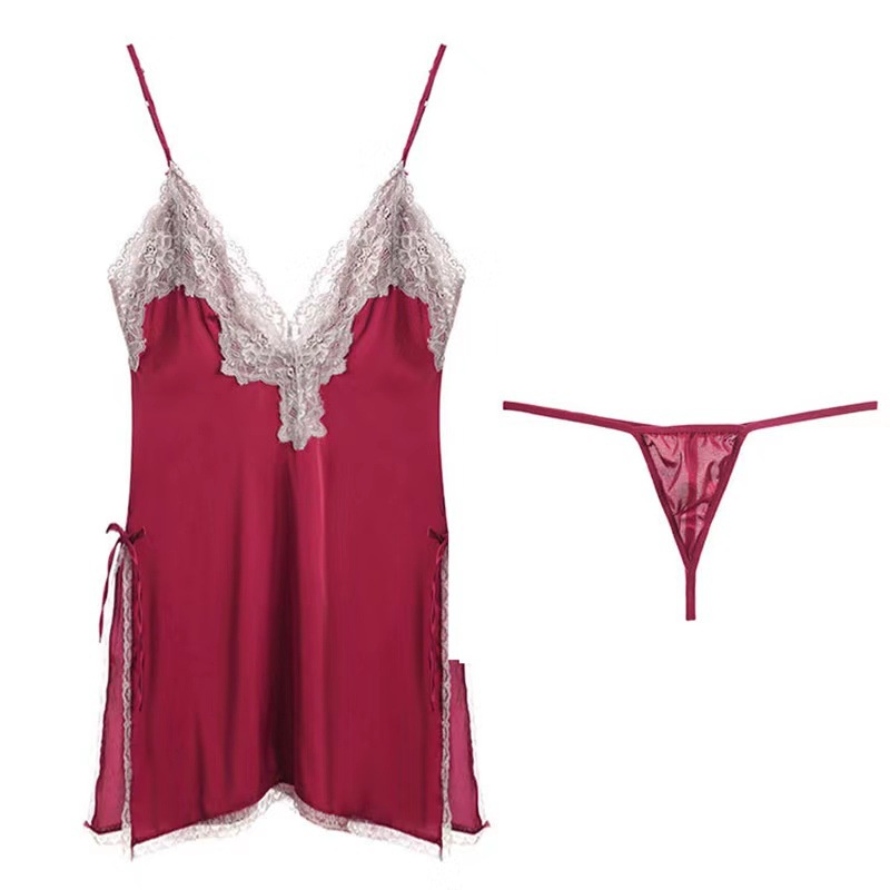 🎀sexy đồ ngủ🎀ren Cao cấp siêu đáng yêu+Quần lót Freesize 40-65kg---022 | BigBuy360 - bigbuy360.vn