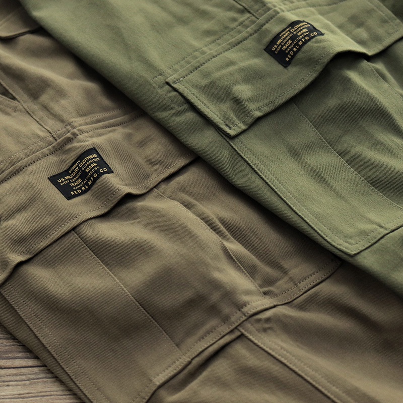 Quần khaki TF1 ống rộng đứng dày dặn nhiều túi phong cách quân đội Âu-Mỹ cổ điển cho nam