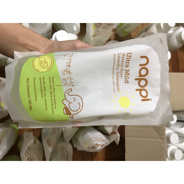 Nước giặt cho bé Dầu Cọ Nappi Thương Hiệu đến từ Thái Lan | Nước giặt cho bé sơ sinh an toàn  cho da trẻ sơ sinh