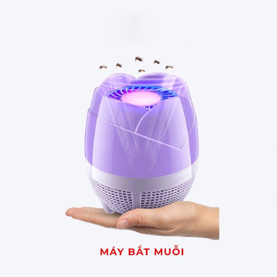 Đèn bắt muỗi cao cấp trong nhà hình bông sen, máy bắt muỗi thu hút và diệt côn trùng thông minh