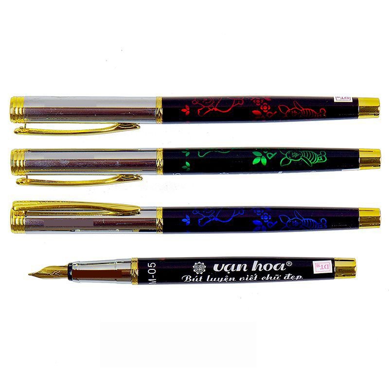 Bút Máy Ngòi Mài Luyện Chữ Đẹp Vạn Hoa BM05 Tặng 1 Ngòi Thay Thế