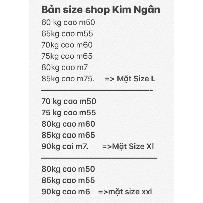 Sơ mi công sở bigsize 60=&gt;90kg