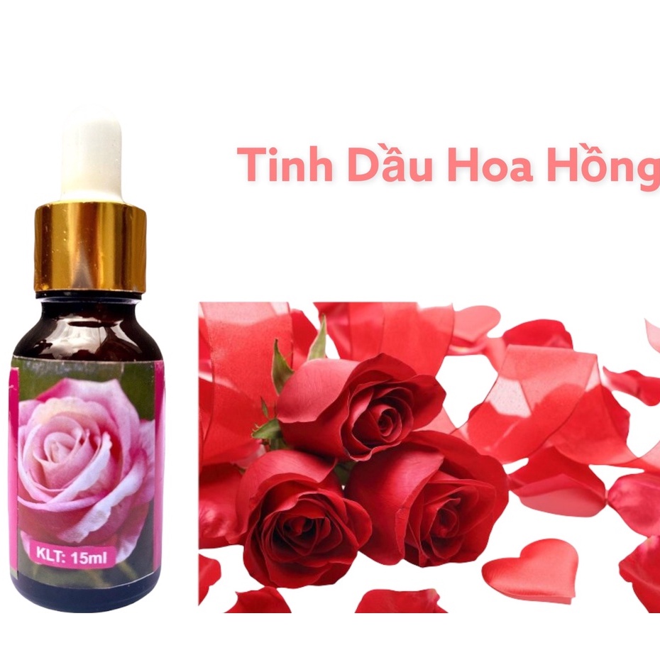 Tinh Dầu Hoa Hồng Nguyên Chất Thiên Nhiên 100% Lọ 10ml Tinh Dầu Hoa Hồng Thơm Phòng Nguyên Chất Giúp Đuổi Muỗi Khử Mùi