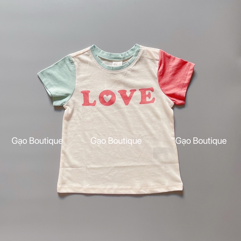 [Auth] Áo phông hè cotton cho bé gái HM săn sale 7-16kg