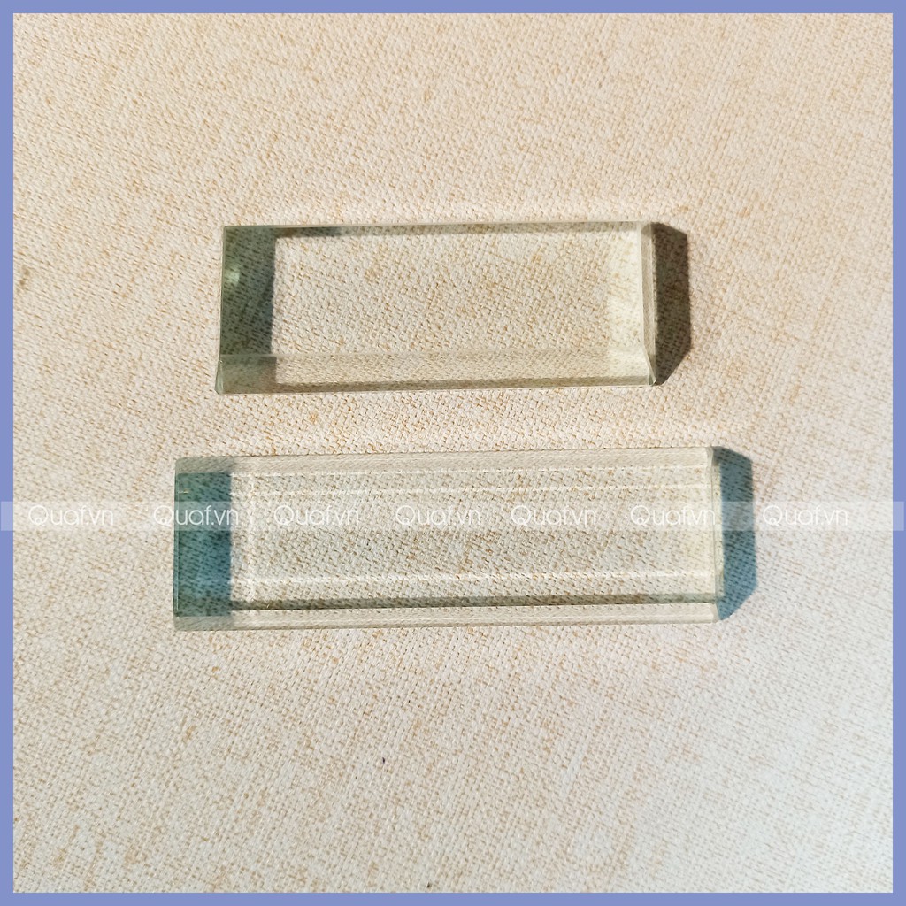 (2x4x9cm) Đế Pha Lê Trưng Bày Sản Phẩm Hình Chữ Nhật - Khối Đặc Nguyên Khối