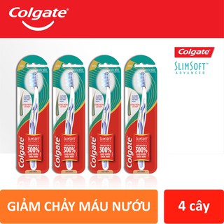 Bộ 4 Bàn Chải Đánh Răng Colgate SlimSoft Advanced Siêu Mềm - Chăm Sóc Nướu Giá Siêu Tiết Kiệm