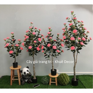 Cây hoa giả - cây hoa trà mi - hàng chuẩn - loại 1