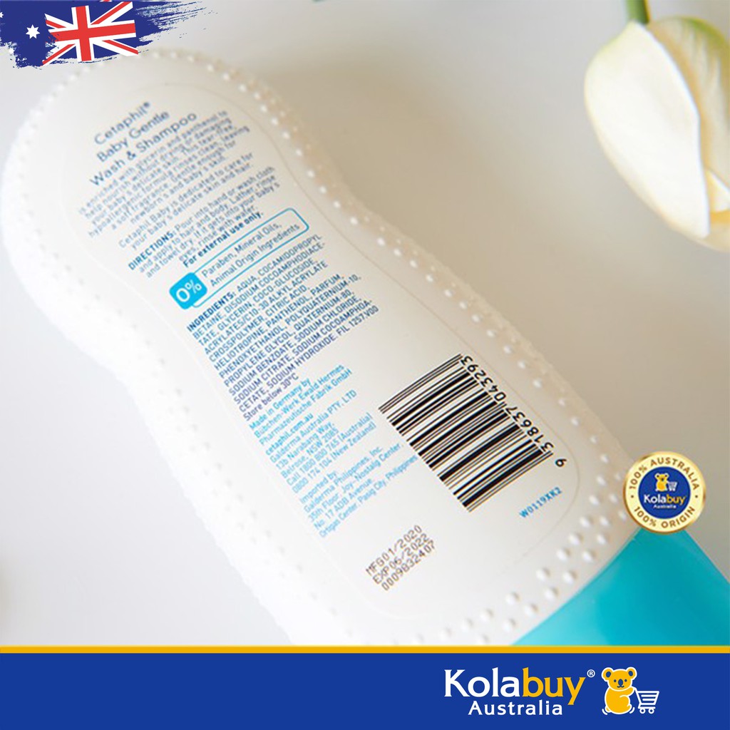 Sữa tắm gội cho bé của Úc Cetaphil Baby Gentle Wash and Shampoo 230ml