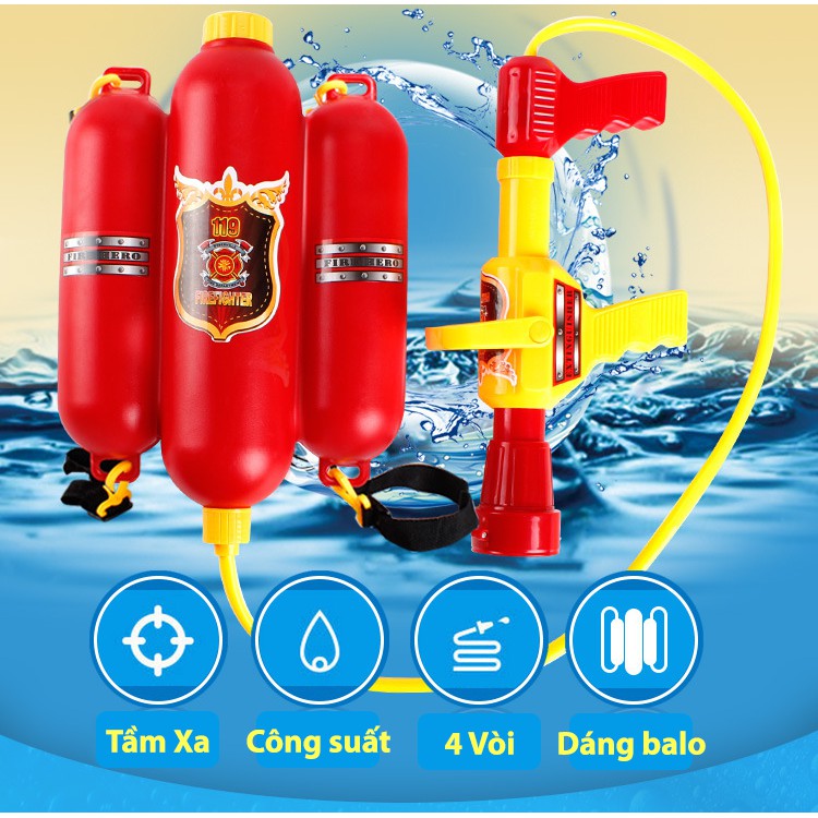 Súng phun nước chữa cháy tập làm lính cứu hoả Fire