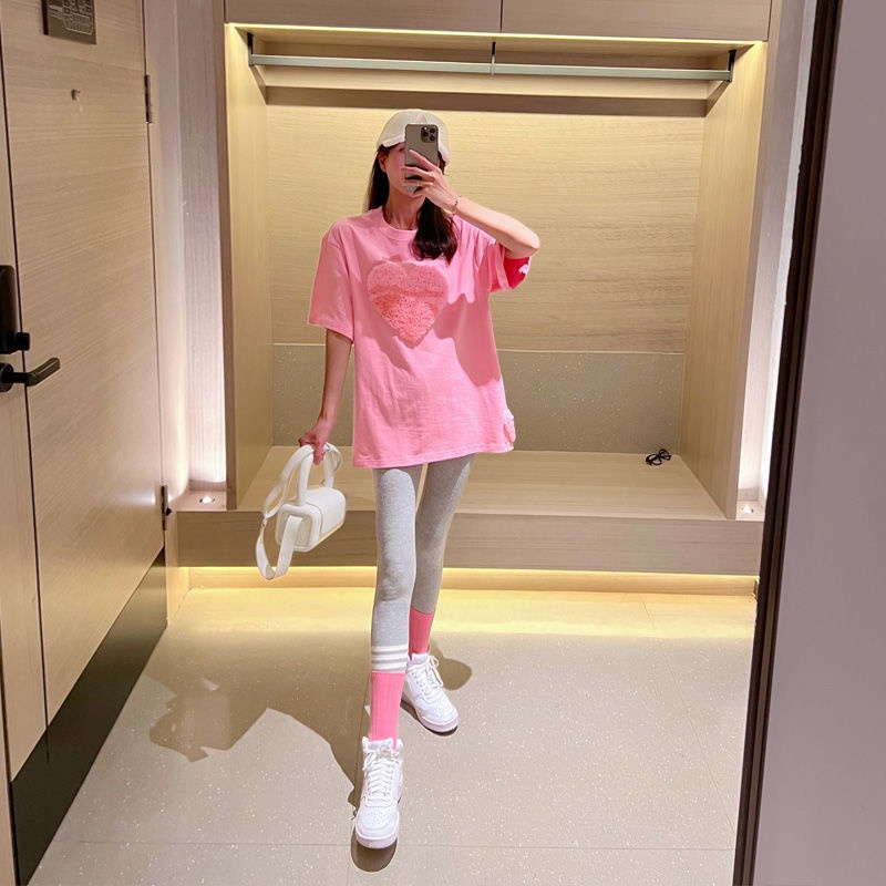 Áo Thun Cotton Tay Ngắn Dáng Rộng Màu Trơn Trẻ Trung Hợp Thời Trang Cho Bạn Gái  tao bao