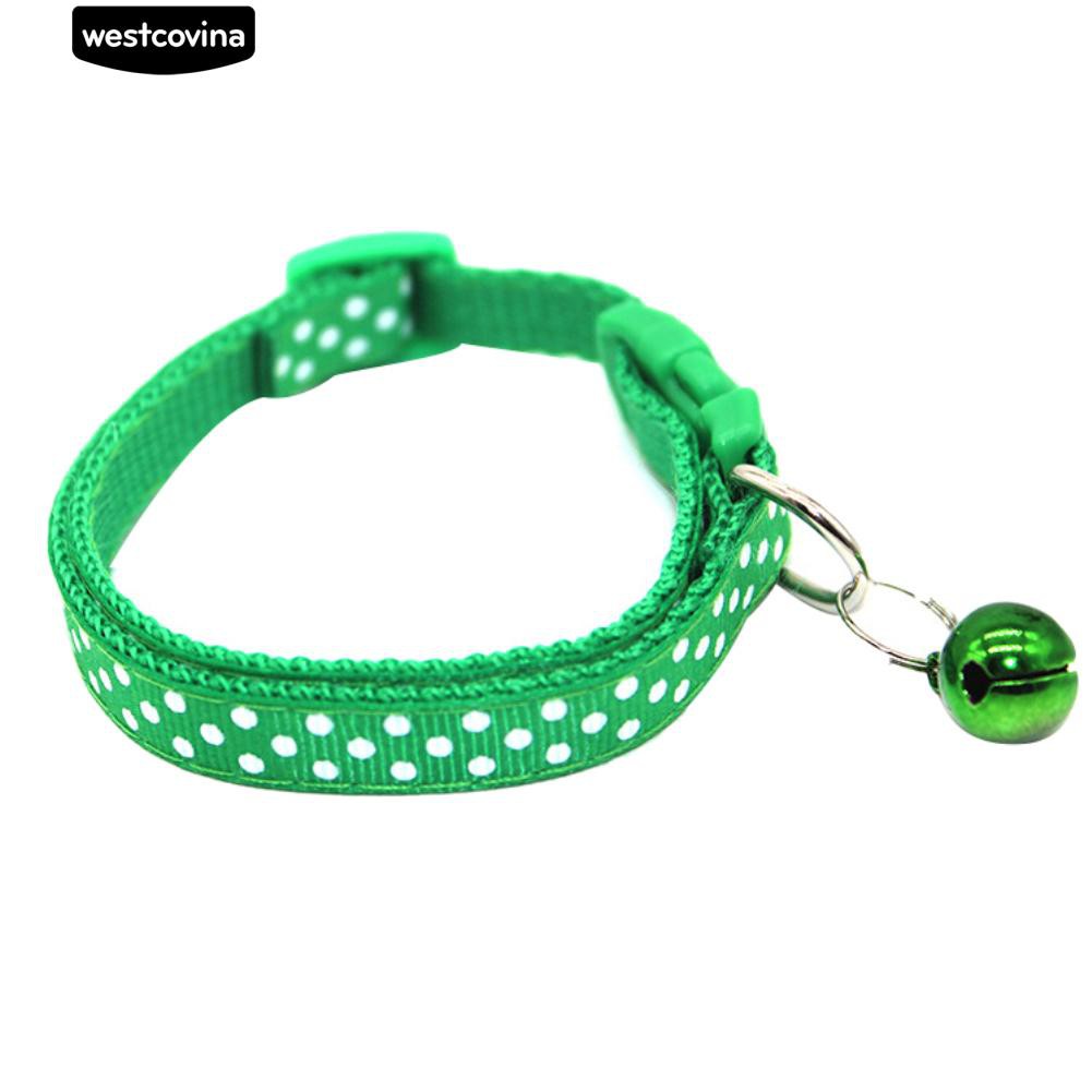 Vòng đeo cổ họa tiết chấm bi có chuông xinh xắn dành cho thú cưng